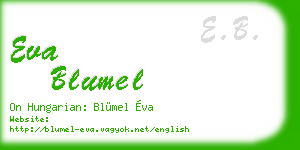 eva blumel business card