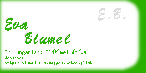 eva blumel business card